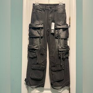 Rockstar Original Lenz Black Baggy Fit Jeans Kids Boys Size 16 (waist 27”)